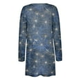 thumbnail image 6 of WTOBBY Women's Fashion Comfortable Halloween Printed Mid-Length Cardigan Jacket Casual Long Sleeve Open Front Cover Up With Pockets Fall Layering Piece,Dark Blue L, 6 of 8