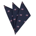 thumbnail image 2 of Jacob Alexander Woven American Flags USA Navy Pocket Square Hanky for Men and Boys, 2 of 5