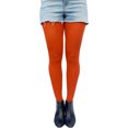 thumbnail image 2 of Orange Rust Opaque Tights Plus Size for Women - from XL to 5XL, 2 of 3