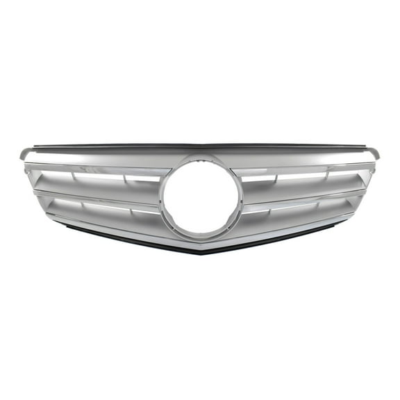 For Mercedes-Benz C180 2011 2012 2013 2014 Grille Assembly | Made of Plastic | Painted Silver | With Sport Package | Replacement For MB1200148 | 20488000239744