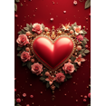 thumbnail image 4 of Red Roses Flower Vase Backdrop Photo Booth Background Romantic Hanging Hearts Wedding Photography Banner Valentines Celebrations Decor Event, 4 of 4