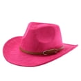 thumbnail image 2 of Classic Cowboy Style Statement Hat Designed for Travel Sun Suede Velvet Western Headwear, 2 of 4