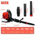 thumbnail image 5 of Floseru 75.6CC Gas Backpack Leaf Blower – 5 HP 2-Cycle Gas Leaf Blower, 900 CFM High-Velocity, 210 MPH High Airflow, Powerful Clearing Performance and Ergonomic Harness System, 5 of 8