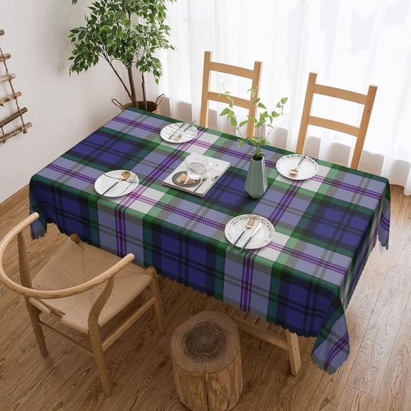 Rectangle Table Cloth, Clan Baird Dress Tartan Resistant Washable Tablecloth Decorative Table Cover for Dining, Indoor and Outdoor