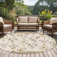 thumbnail image 4 of Vintage Spring Floral Round Area Rugs Collection 7', Farmhouse Botanical Rustic Non Slip Indoor Circular Throw Runner Rug Floor Mat Carpet for Living Room Dining Table Bedroom Nursery, 4 of 7