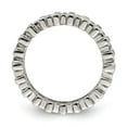 thumbnail image 2 of Sterling Silver Rhodium-plated CZ Eternity Band, 2 of 6