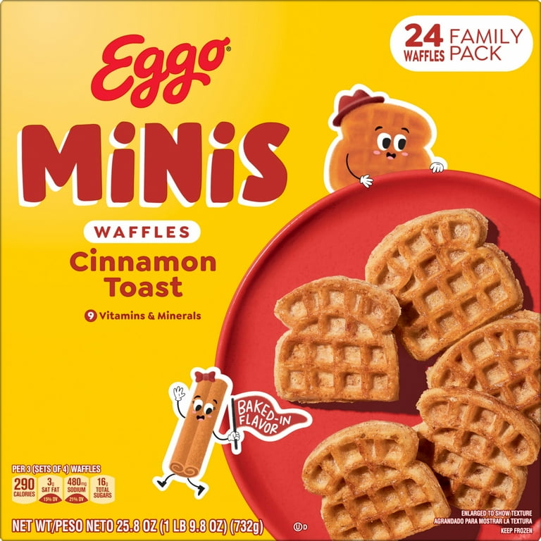 Eggo Waffles Mini Cinnamon Toast Waffle Bites, Frozen Breakfast