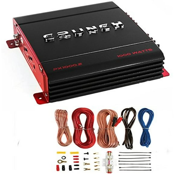 Crunch PX-1000.4 1000W Car Stereo Amp & Soundstorm AKS8 Amp Wiring Kit