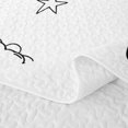 thumbnail image 5 of Erosebridal Line Drawn Cloud Rainbow Twin Quilt Set for Girls, Cartoon Star Heart Twin Coverlet Set, White, 2pcs, 5 of 7