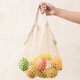 thumbnail image 4 of YAOMOBB Lightweight Grocery Bag Soft Foldable Reusable Mesh Pouch Net Tote Shopper Portable Handle for Lightweight Fruit Vegetable Storage, 4 of 6