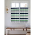 thumbnail image 2 of Green Grey Striped Bathroom Window Curtain, Farmhouse Stripes Modern Abstract Art Light Filtering Coffee Kitchen Curtains, Bedroom Living Room Curtains 2 Panel 84"x54", 2 of 6