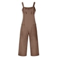 thumbnail image 3 of Women's Casual Loose Wide Leg Jumpsuit Tie Strap Sleeveless Pocket Romper, 3 of 6