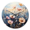 thumbnail image 2 of Designart "Meadow delicate Meadowscape Pointillism I" Floral Oversized Wall Clock, 2 of 5