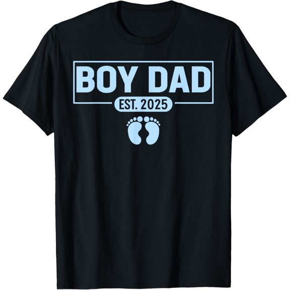 Exquisite and comfortable-Men boy Dad Est 2025 Newborn Daddy Father baby boy son T-Shirt