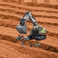 thumbnail image 1 of Excavadora de control remoto, juguete de construcción, ingeniería, excavadora para niños mayores de 6 años verde, 1 of 8