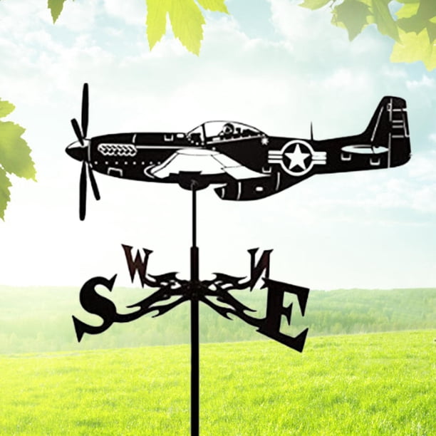 Veleta de hierro para tejado, indicador de dirección , soporte , veleta, para boda, granja, decoración de de patio de paddock Helicóptero CUTICAT Veleta