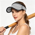 thumbnail image 2 of TFEOQRY Unisex Sun Visor Hat Wide Brim Lightweight Breathable UV Protection Adjustable Empty Top Baseball Mesh Cap, 2 of 6