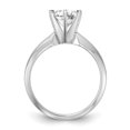 thumbnail image 2 of Solid Platinum 3/16ct. Medium-Wt Pointed-Shoulder 6-Prong Ring Band with CZ Cubic Zirconia Size 7, 2 of 8