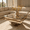 Brown, variant on Modern Mirrored Faux Diamond Inlay Square Glass Coffee Table