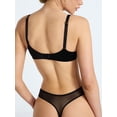 thumbnail image 4 of Joyspun Women's Lace and Mesh Thong Panties, 3-Pack, Sizes XS-XXXL, 4 of 8