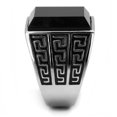 thumbnail image 4 of Luxe Jewelry Designs Stainless Steel Men's Ring with Black Jet Synthetic Onyx - Size 12, 4 of 4