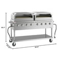 thumbnail image 3 of 60 in. 8-Burner Commercial Outdoor Propane Gas Grill with Two 30 in. Pizza Ovens in Stainless-Steel, ETL Listed (CGKIT6-P30P30), 3 of 13