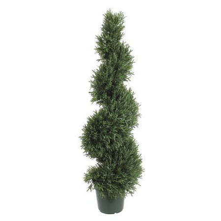 4' Potted Artificial Spiral Rosemary Topiary Tree - Unlit - Walmart.com