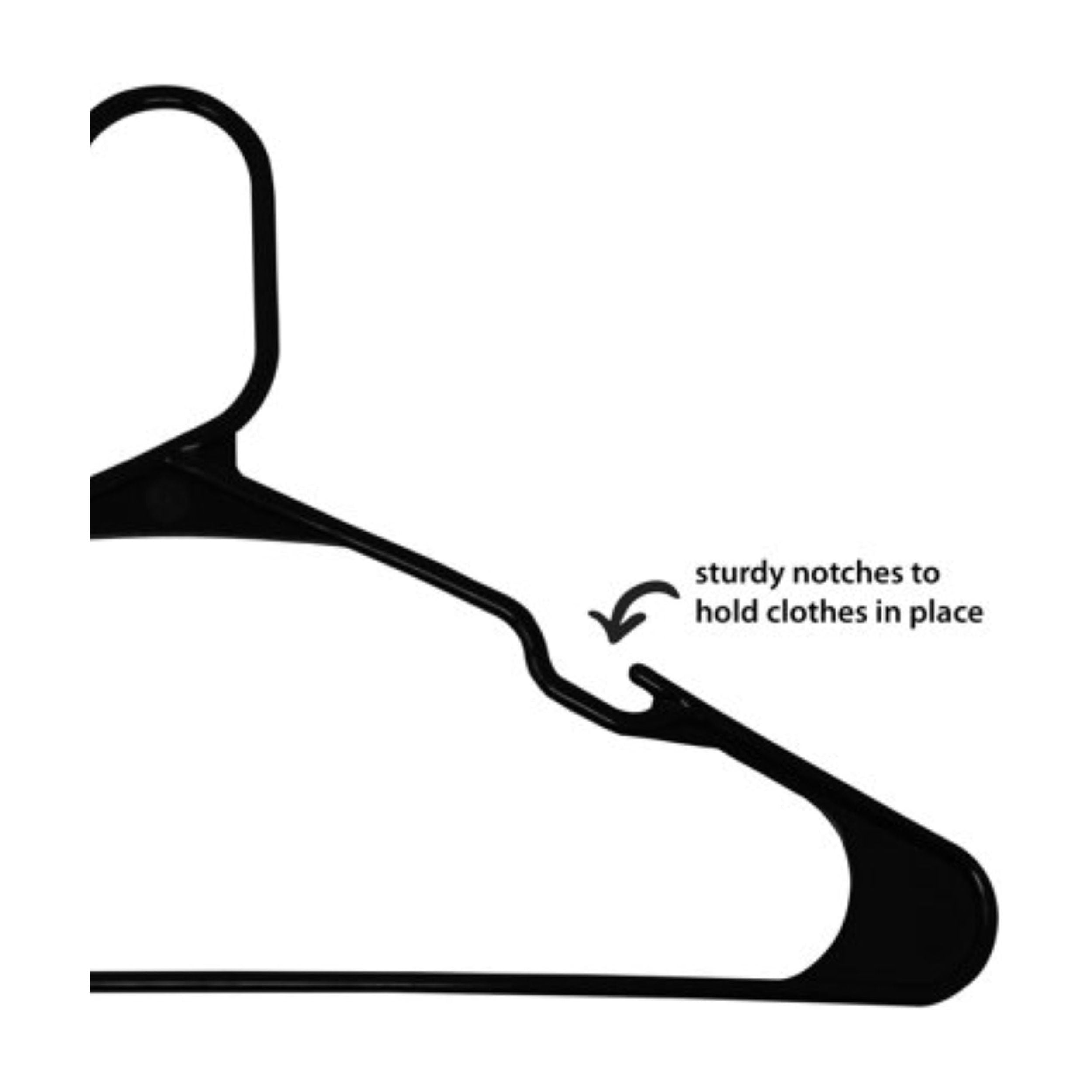 Mainstays Adult Plastic Clothes Hangers, Blue Birch , 18-Pack, Reinforced Edges
