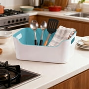 Plastic Small Storage Box,Deck Storage Boxes for Organizing,Storage Basket, 14x10x6 In Multi-Specification Storage Box - Kitchen/Living Room Snack Organizer