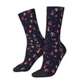thumbnail image 1 of Balery Mushrooms3 Calcetas Largas con Estampado para Hombre y Mujer – Suaves y Transpirables, Talla Única (US 5-11), 1 of 6