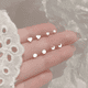 thumbnail image 1 of Pendientes pequeños de plata de ley S925 para mujer, sencillos, minipendientes pequeños con forma de estrella, luna y amor, con agujeros para las orejas y antibloqueo, 1 of 5