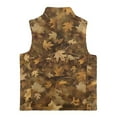 thumbnail image 5 of Garronmavis Cute Yellow Camo Girls Outerwear Vest Size 11-12 Wind Proof Winter Lightweight Sleeveless Jacket with Pocket Fashion Fall Winter Warm Sleeveless Outerwear for Daily Life, 5 of 7