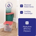 thumbnail image 3 of HOMZ 66 Quart Holiday Clear Plastic Storage Container (4 Pack), 3 of 12