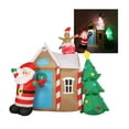 thumbnail image 1 of Christmas Inflatable Decorations Gingerbread House With , 70.9 X 76.8in Blow Up Built In LED Outdoor Indoor Yard Lighted,  Inflatable Santa House And Tree For Holiday Season, 1 of 8