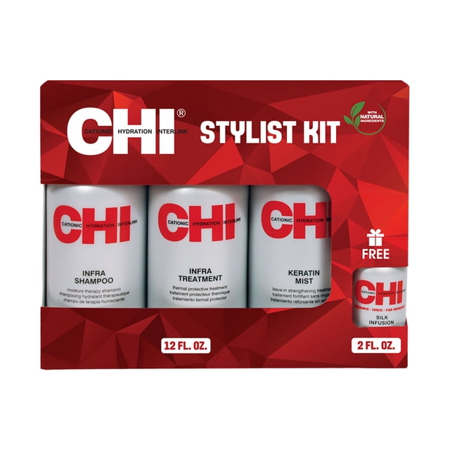 chi home soport, shampo, acondicionador, tramiento 355ml, gotas seda 59ml CHI Tratamiento