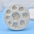 thumbnail image 5 of Silicone Molds,Soap Molds,Rose Silicone Candy Mold Mini Flower Fondant Chocolate Molds For Cake Decorating Cupcake Topper Chocolate Gum Paste Polymer Clay,White, 5 of 9