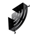 thumbnail image 3 of Rincón de baño estante Triangular inodoro Rack Organizador Drenaje ahorro de espacio Punch-Free / Punzonado Soporte de baño con perchas Negro Speravity HA011416-01B, 3 of 6