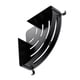 thumbnail image 3 of Rincón de baño estante Triangular inodoro Rack Organizador Drenaje ahorro de espacio Punch-Free / Punzonado Soporte de baño con perchas Negro Inevent HA011416-01B, 3 of 7