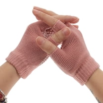 HOOWIFFY 1Pair Pink Non Slip Fingerless Gloves Made of Durable Material for Yoga