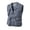 Gray, variant on Mens Lightweight Vest Breathable V-Neck Utility Vest Outdoor Sleeveless Zipper Vest with Multi Pockets for Hiking Photography Green L