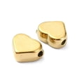 thumbnail image 2 of 50pcs Ion Plating(IP) 304 Stainless Steel Beads Heart Real 18K golden Plated 6x7x3mm Hole: 1.4mm, 2 of 3