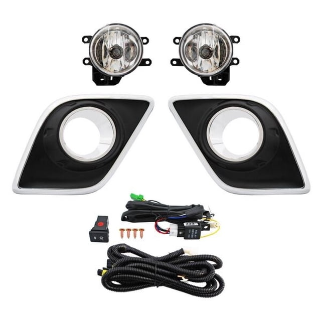 Par Faros Niebla Hilux 2016 A 2020 Toyota Generica C/Parrilla Doble Filo Crom