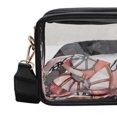 thumbnail image 1 of Bolsa De Hombro Likrtyny Transparente PVC Con Bufanda De Seda Negro Para Estrenar, 1 of 7