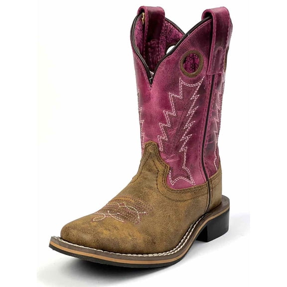 Smoky Mountain Western Boots Girls Tracie Pull On Brown Pink 3920C