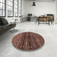 thumbnail image 3 of Ahgly Company Indoor Round Traditional Red Southwestern Area Rugs, 3' Round, 3 of 6