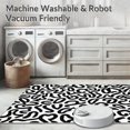 thumbnail image 5 of ODIKA 8' Machine Washable Non-Slip Area Rug, Interlocking Spotted Motif with Artistic Shapes High Traffic Rug, Black, 298558, 5 of 5