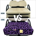 thumbnail image 6 of COEQINE Quilted Golf Cart Seat Cover, Folds Like a Bag with Handle for Easy Carry, Universal Fit 51.2"x30.3" for EZGO Yamaha Club Car 2-Seaters, 4 Pockets, Purple Leopard Print, 6 of 8
