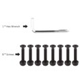 thumbnail image 2 of Skateboard Hardware Set 8pcs Skateboard Deck Screws Standard Cross Screwdriver Longboard Bolt Nuts & Hex, 2 of 8
