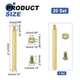 thumbnail image 2 of Uxcell Écrous de Vis en Laiton pour Entretoise Hexagonale, Kit d'Assortiment de Vis Hexagonale M2*30+3, 2 of 7