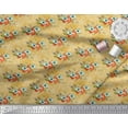 thumbnail image 2 of Soimoi Gold Cotton Cambric Fabric Tomato,Leaves & Flower Floral Decor Fabric Printed Yard 42 Inch Wide, 2 of 3